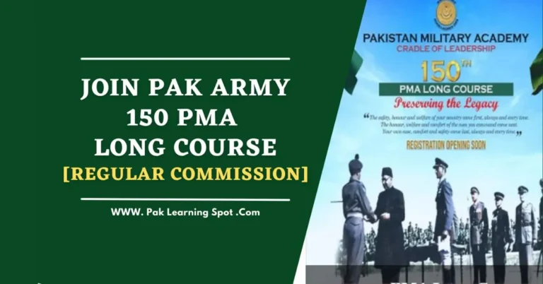 Join Pak Army PMA Long Course