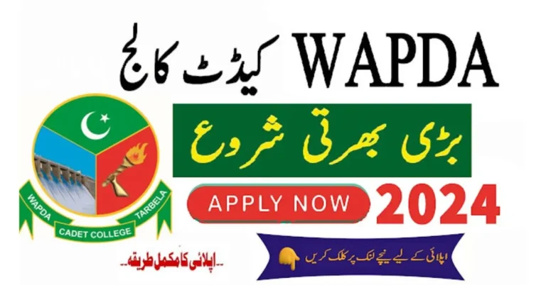 Wapda Cadet College Jobs in Tarbela September 2024 Advertisement